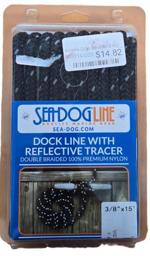 [03551430206] Amarre Quai Sd 3/8x15 Navy (Dock Line with Reflective Tracer)
