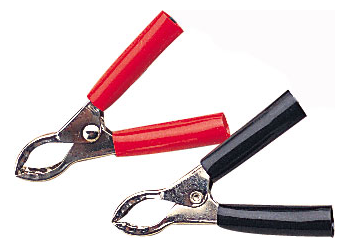 [424-26460] Nickel Plated Steel Battery Clips