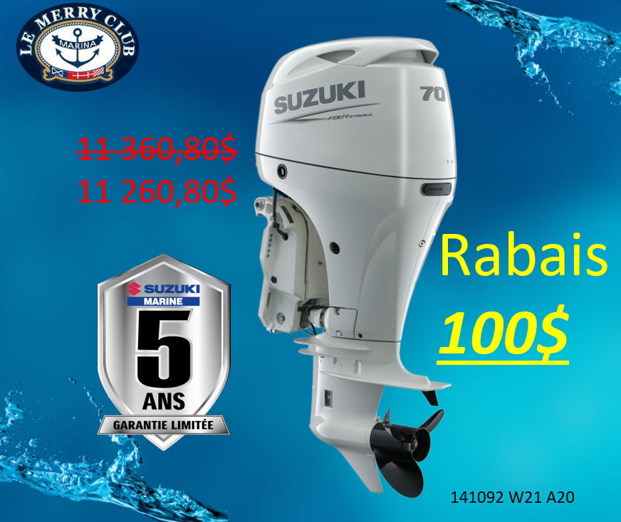 Suzuki 70HP 141092  W21 A20