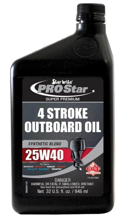 Synthetic Blend 4 Stroke Outboard Oil 25w40 946ml