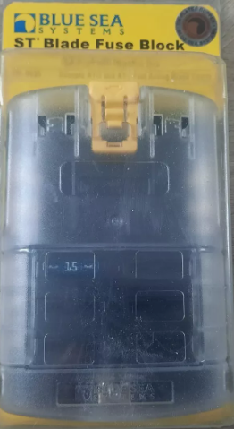 [5025] ST Blade Fuse Block 6 Circuits with Cover and Negative Bus