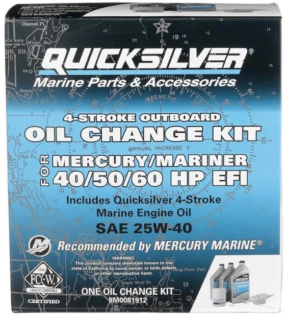 4-Stroke Outboard Oil Change Kit for Mercury/Mariner 40/50/60 HP EFI