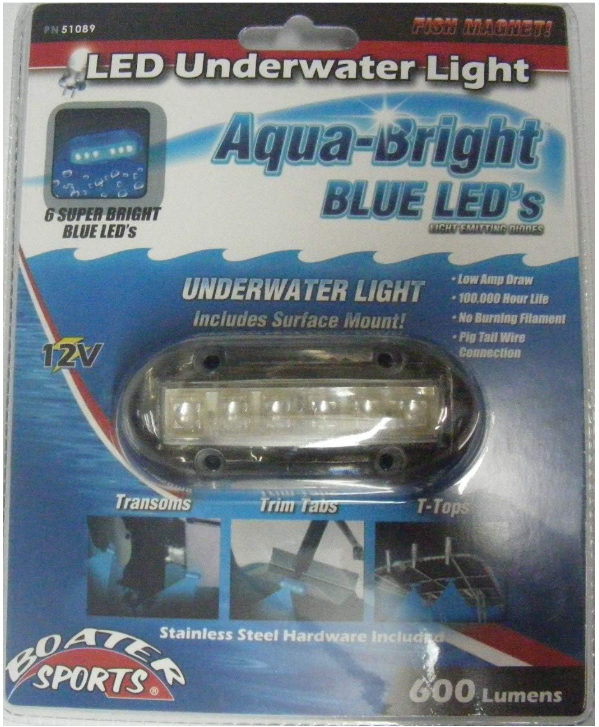 Lampe sous-marine à LED Aqua-Bright Blue LED