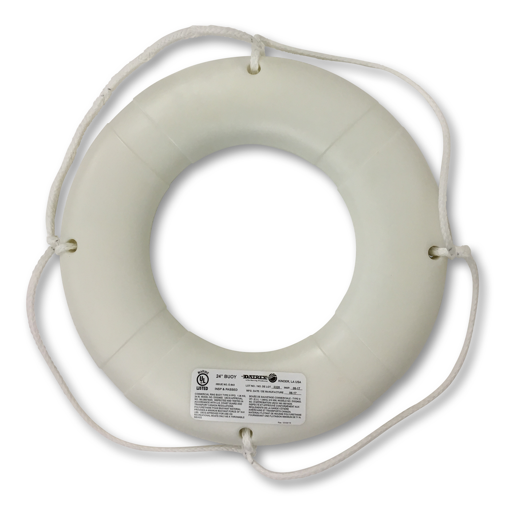 [77611355141 112-00003] Ring Buoy 25 DockEdge White