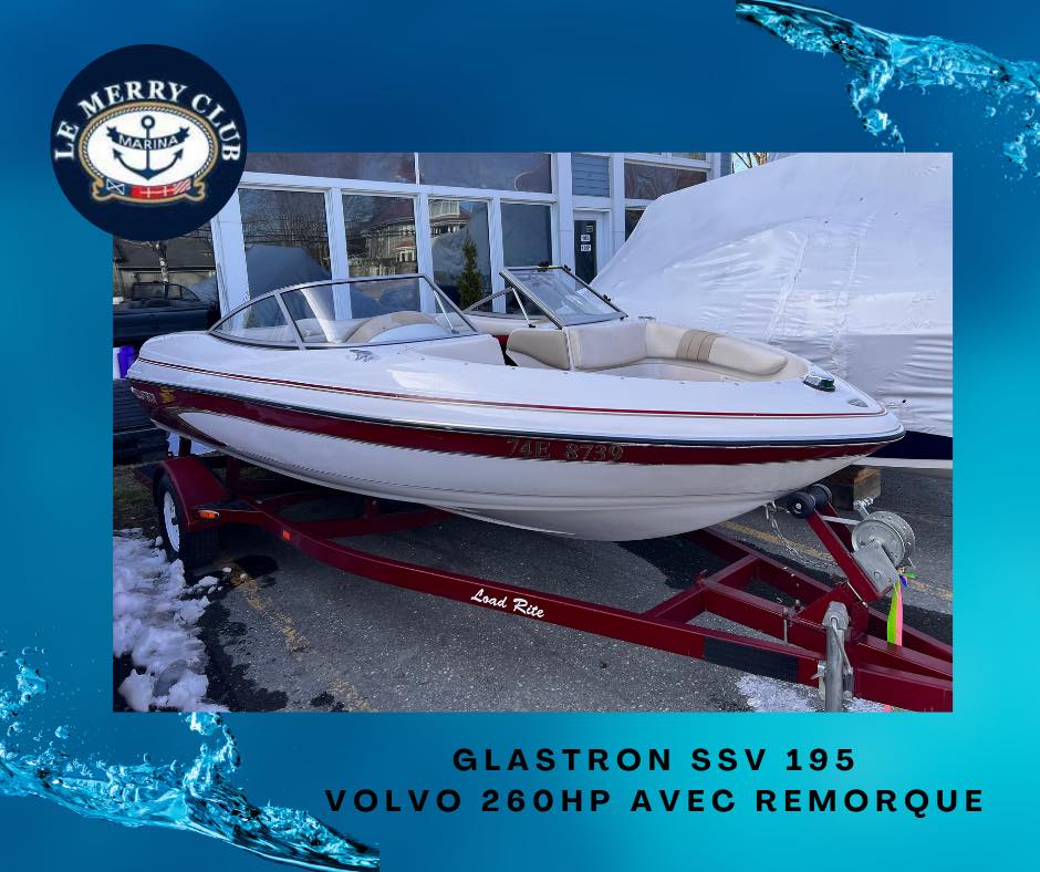 Glastron SSV195 Volvo 260HP Remorque