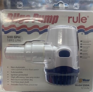 Bilge pump 12 volts 500 gal