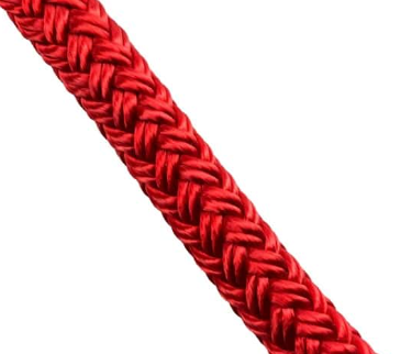 Corde Polyester Yacht Braid 1/4 Rouge