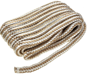 [50-40160] Corde Braid Gold/White 3/8