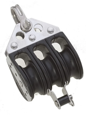 [VF8 11-87] TRIPLE BLOCK W/BECKET LINE 3/8