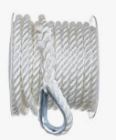 [3/8x75tal] 3 Stand Twisted Nylon Anchor Line