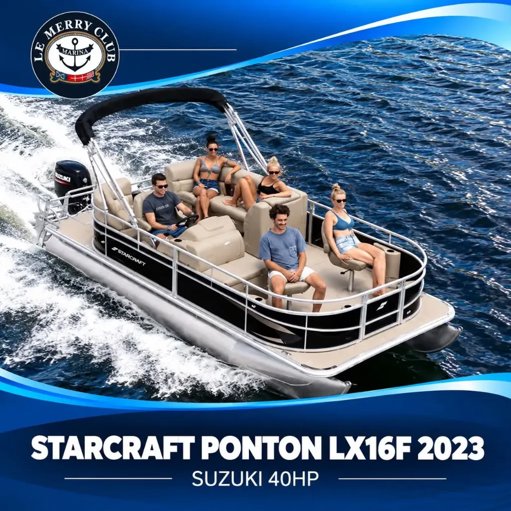 [PLX16F Std (PSTR85774D323) NPKG] Starcraft Ponton LX16F 2023 Suzuki 40HP 
