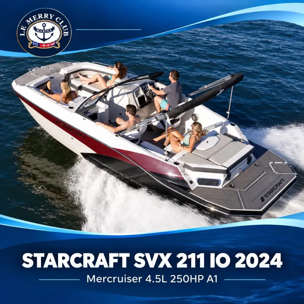 [STA211 IO rd/gre/bk (STR87576F324)] Starcraft SVX 211 IO 2024 Mercruiser 4.5L 250HP A1