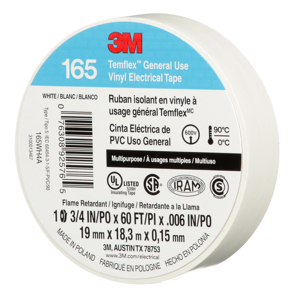 [604-66165-5] Electrical Tape White 4A 3/4X60