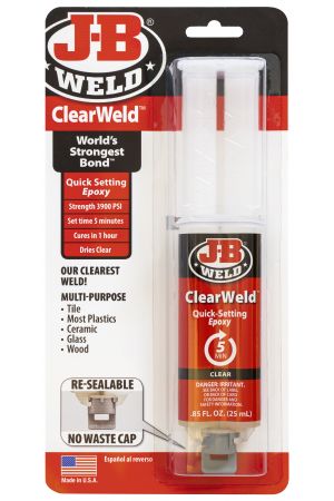 [JB50112] JB Clearweld Syringe Quick Setting Epoxy  25ml