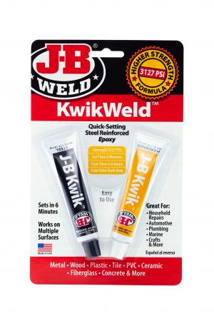 Époxy renforcé d'acier à prise rapide JB Kwikweld 28,4 g