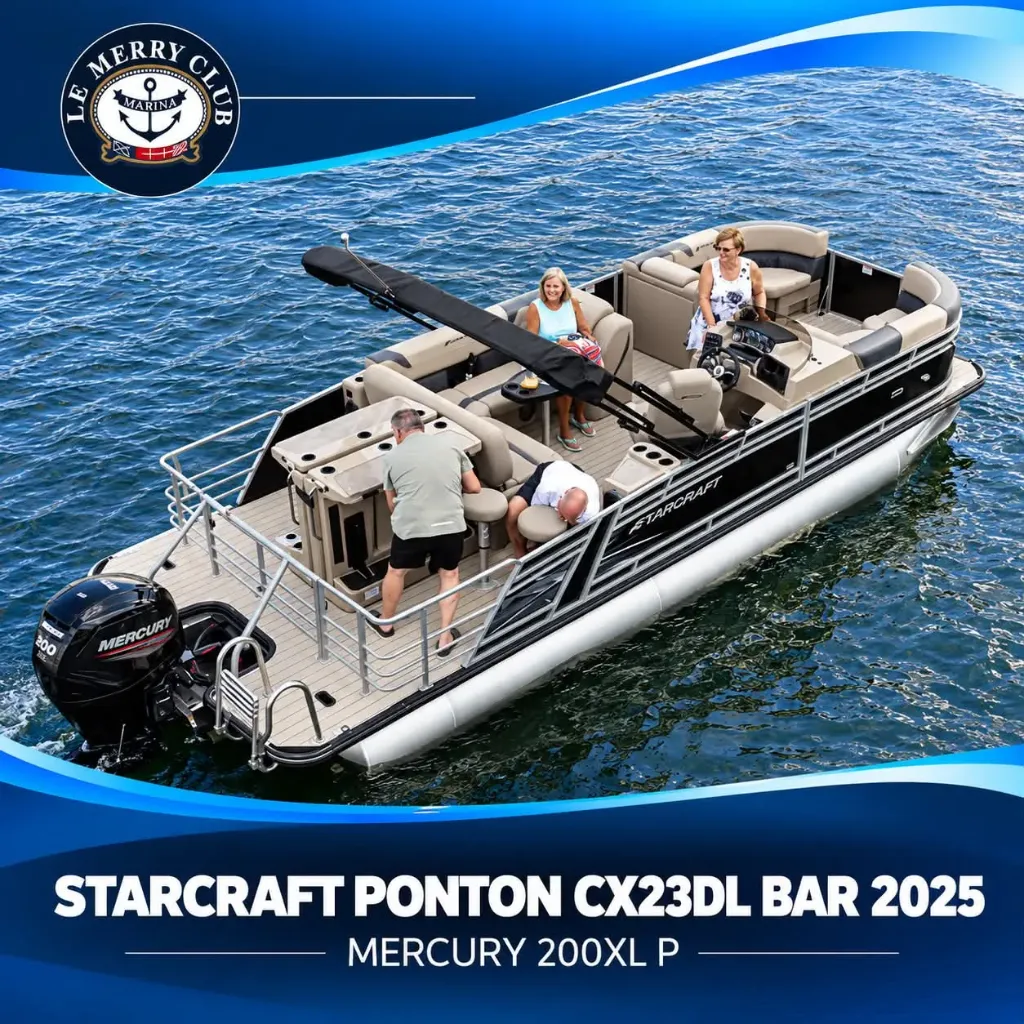 [PCX23DL Onyx (STR96135F425) PKG] Starcraft Ponton CX23DL BAR 2025 Mercury 200XL P