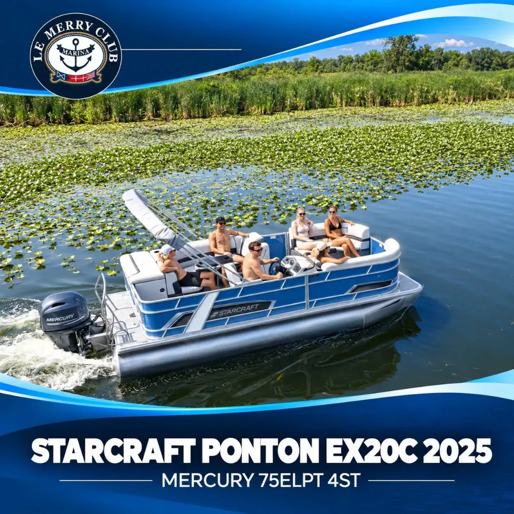 [PEX20C Std (STR96136F425) PKG] Starcraft Ponton EX20C 2025 Mercury 75ELPT 4ST