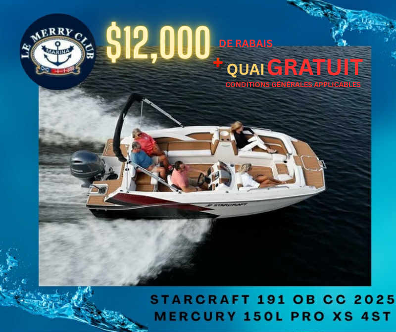 Starcraft SVX 191 OB CC 2025 Mercury 150L PRO XS