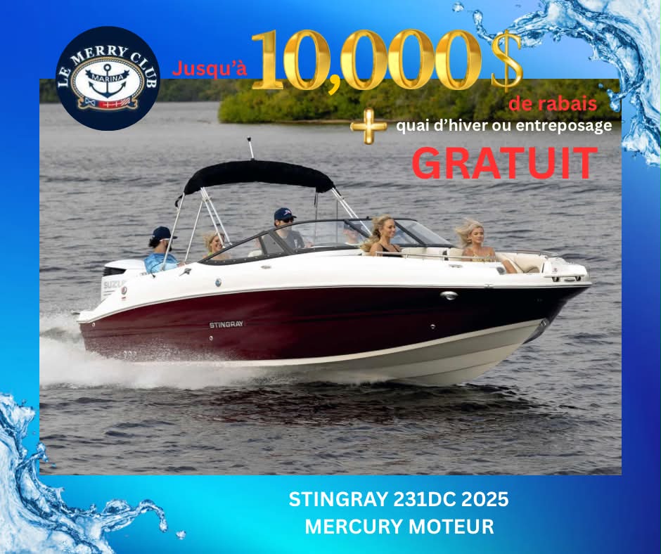 231DC Stingray 2025 Mercury 200XL