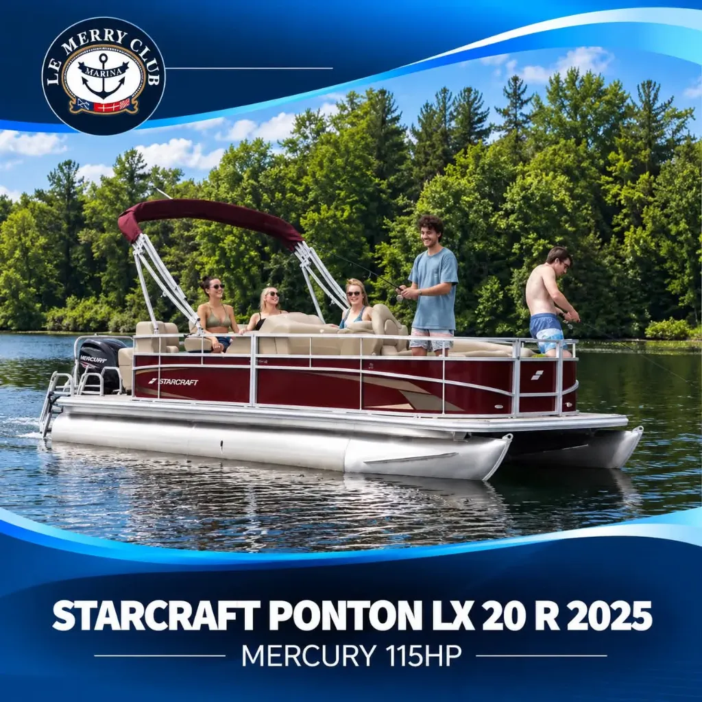 [PLX20 R onyx (STR02571B525) NPKG] Starcraft Ponton LX 20 R 2025 Mercury  115HP