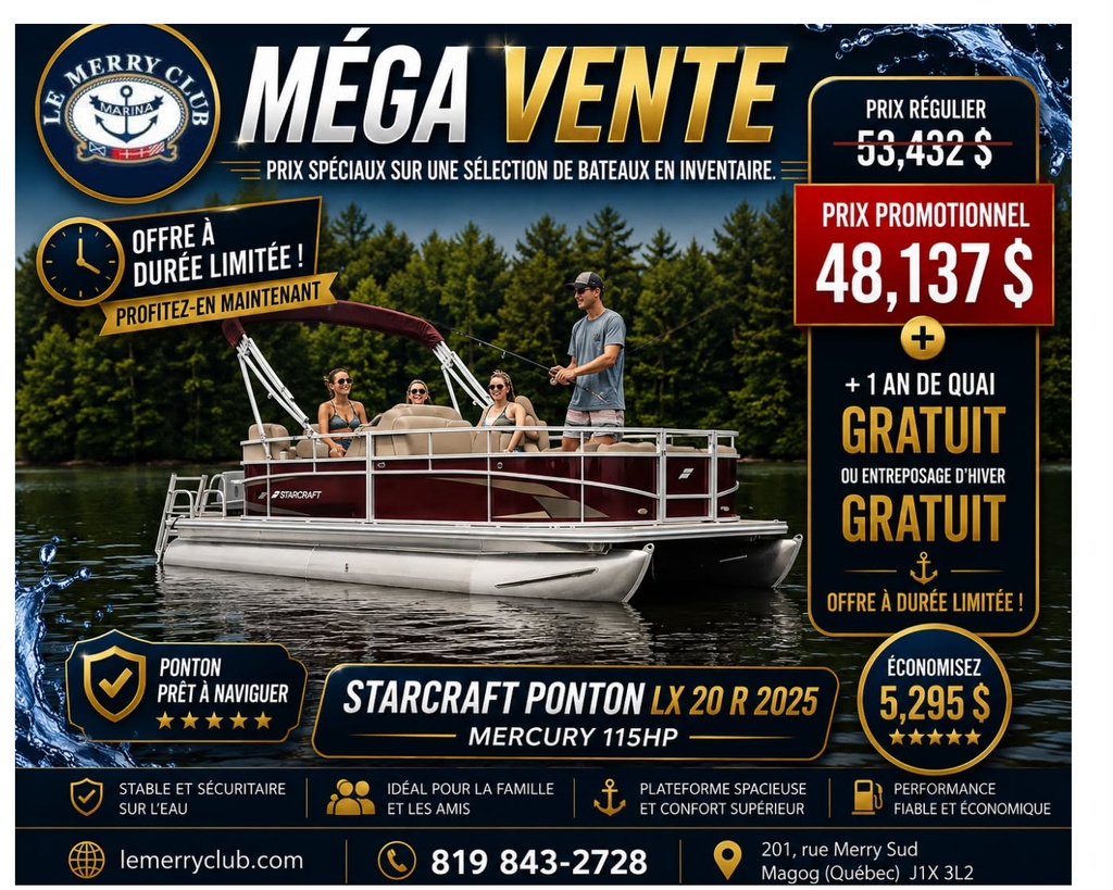 Starcraft Ponton LX 20 R 2025 Mercury  115HP