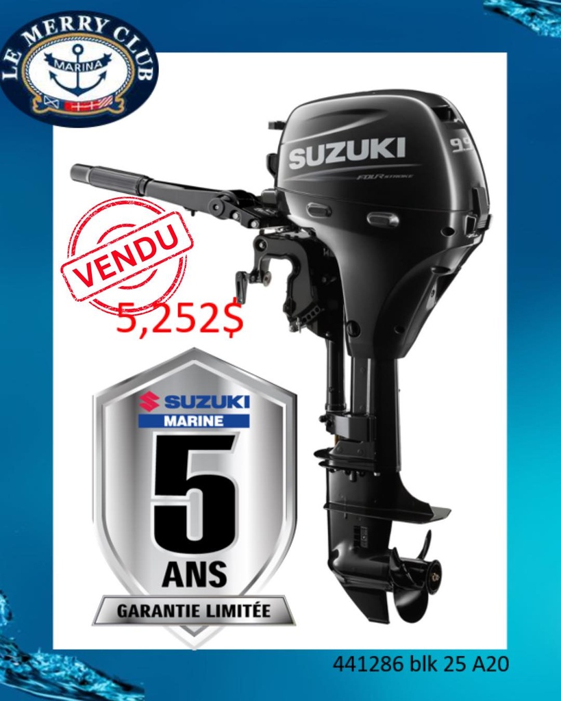 Suzuki 9.9HP 441286 blk 25 A20''