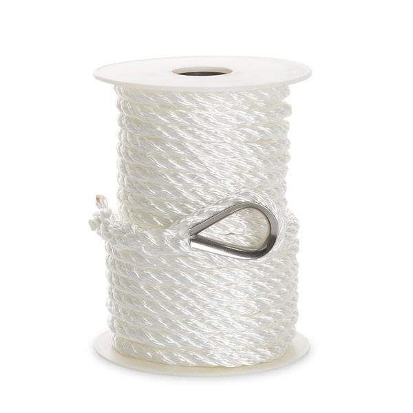 ANCHOR LINE 5/16"X50 3 STRAND TWIST WH