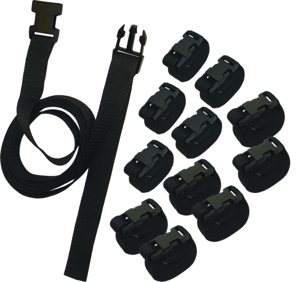BOAT COVER TIE DOWN 1" X 8 BK QTY12