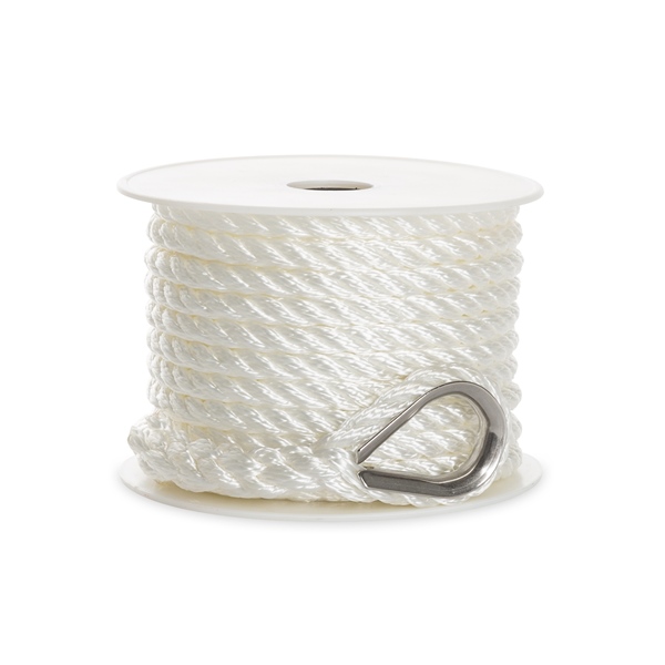 [77942304808] ANCHOR LINE 3/8"X50 3 STRAND TWIST WH