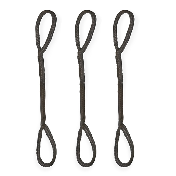 FENDER ROPE 1/4"X18" QTY3 BK