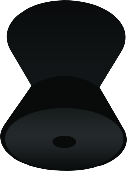 BOW ROLLER RUBBER 4 X1/2 BLK