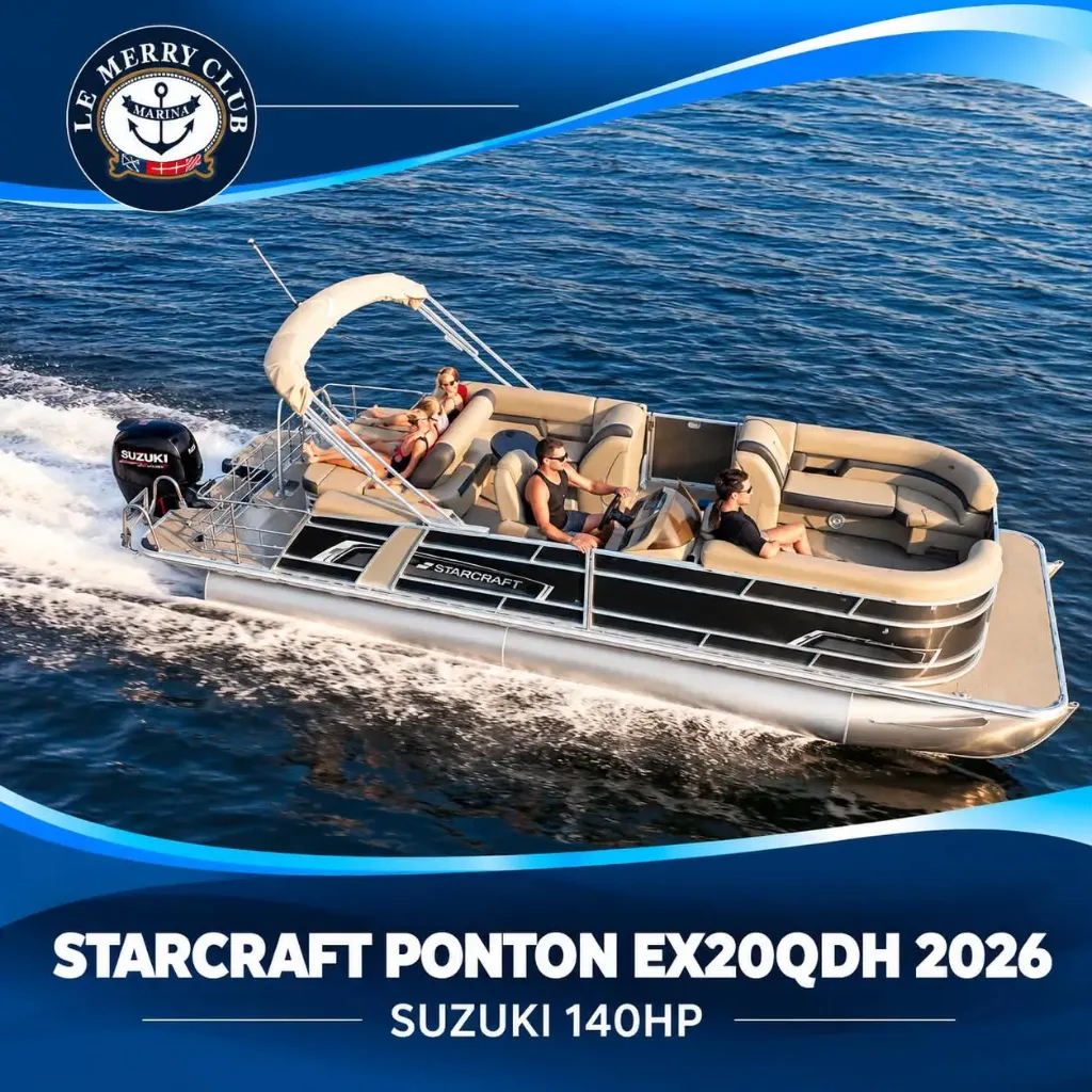 [PEX20QDH Onyx (STR11232A626) NPKG] Starcraft Ponton EX20QDH 2026 Suzuki 140HP