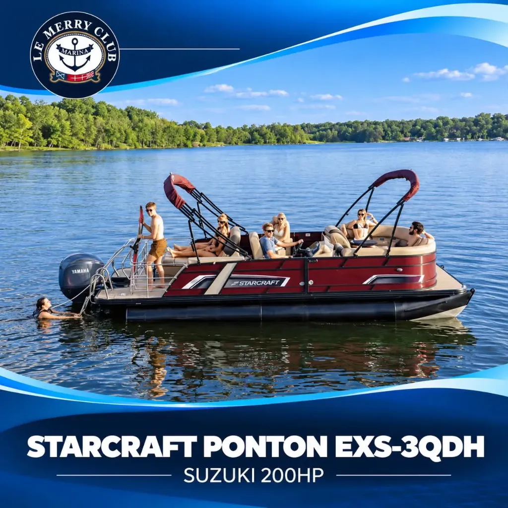 [PEXS3QDH Carbon (STR11130A626) NPKG] Starcraft Ponton EXS-3QDH 2026 Suzuki 200HP