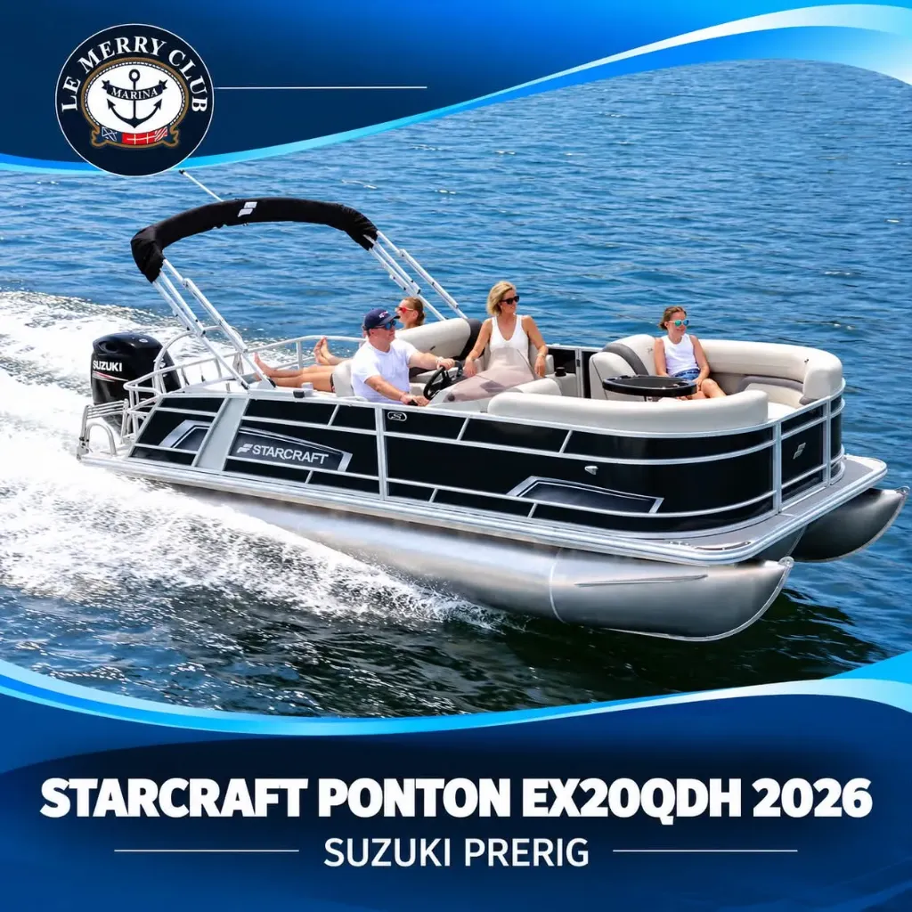 [PEX20QDH Onyx (STR11238A626) NPKG] Starcraft Ponton EX20QDH 2026 Suzuki PRÉCONFIGURÉ