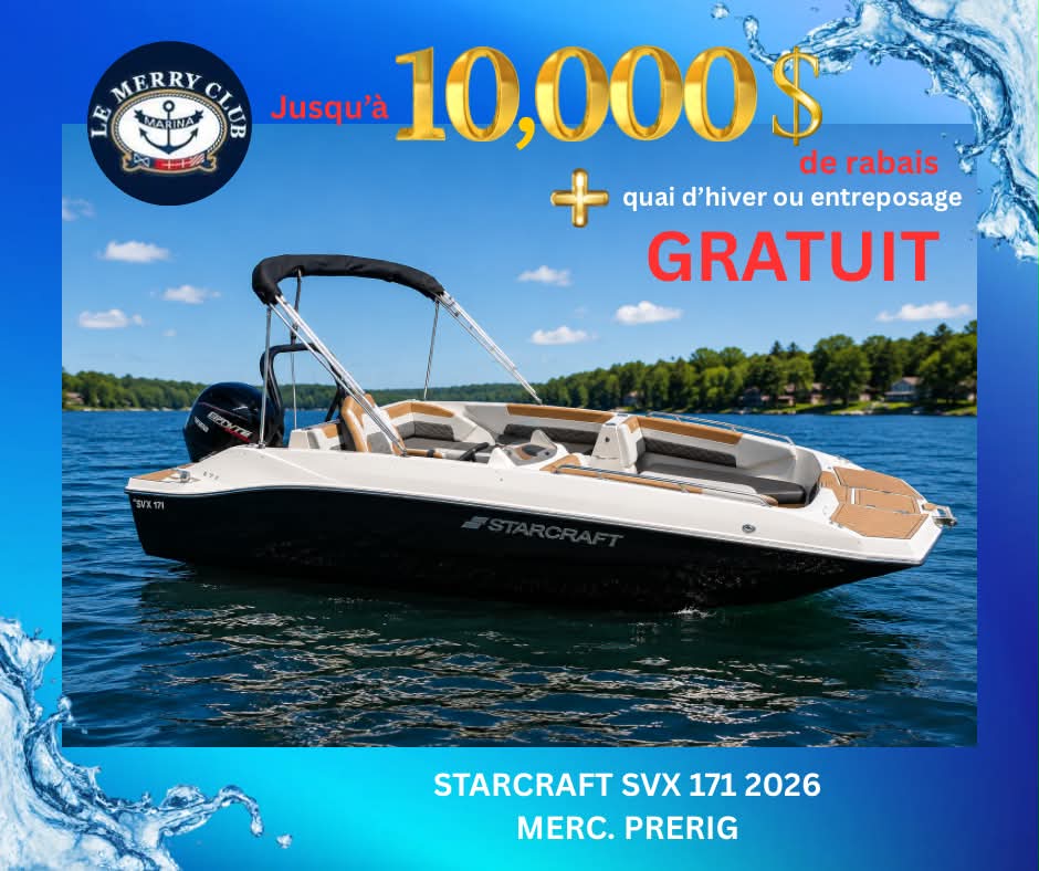 Starcraft SVX 171 2026 Mercury prerig