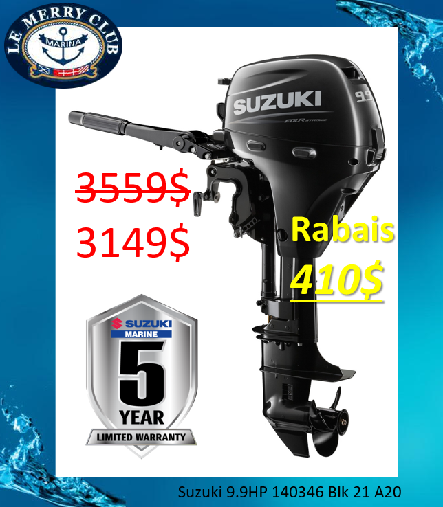[SUZ9.9 (00995F-140346) A20''] Suzuki 9.9HP 140346 Blk 21 A20''