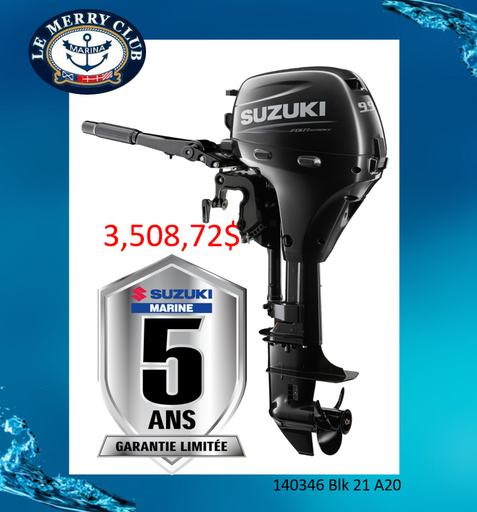 [SUZ9.9 (00995F-140346) A20''] Suzuki 9.9HP 140346 Blk 21 A20''