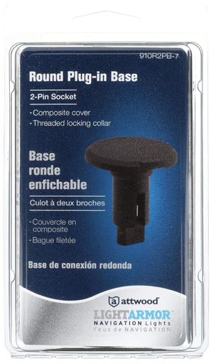 [910R2PB-7] Round Plug-In Base 2-Pin Socket