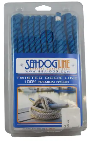 [035514301862] SeadogLine Twisted Dock Line 1/2x15 Blue