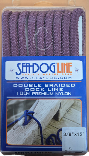 [729369] Double Braided Dock Line NYL 3/8x15