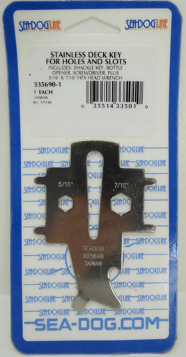 [423-35690] Stainless Deck Key For Holes and Slots
