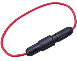 [424-20555] Injection Molded PVC Inline Fuse Holder