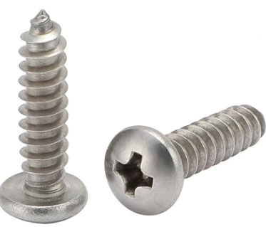 [754-00601] Stainless Steel Self-Tapping Screw Phillips Pan Head 4 x 1/2