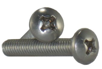 [754-00748] Stainless Steel Machine Screw W/Nut Phillips Pan Head 6-32x1 