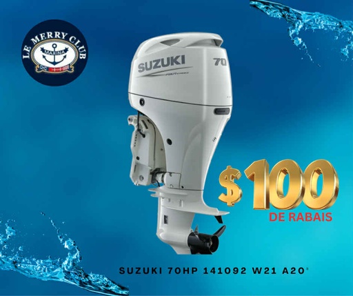 [SUZ70 (07003F-141092) A20''] Suzuki 70HP 141092  W21 A20'' (172SC Stingray 36MA424)