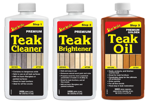 [81216 408-12161] Teak Care Kit 3 473ml/Bottle