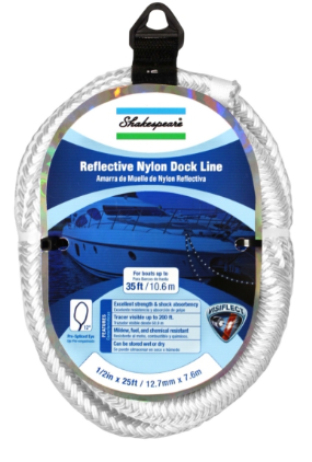 [276-12250-1] Reflective Nylon Dock Line 1/2in x 25ft