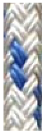 [4pyb 3166003] Cord Polyester Yacht Braid 3/16 Blue Trace