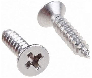 [50-59539] Phil Flat SMS #12 x 1 1/2 Stainless Steel Pck 4