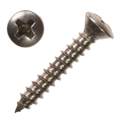 [50-59621] Phil Oval SMS #12 x 3 Stainless Steel Pck 2